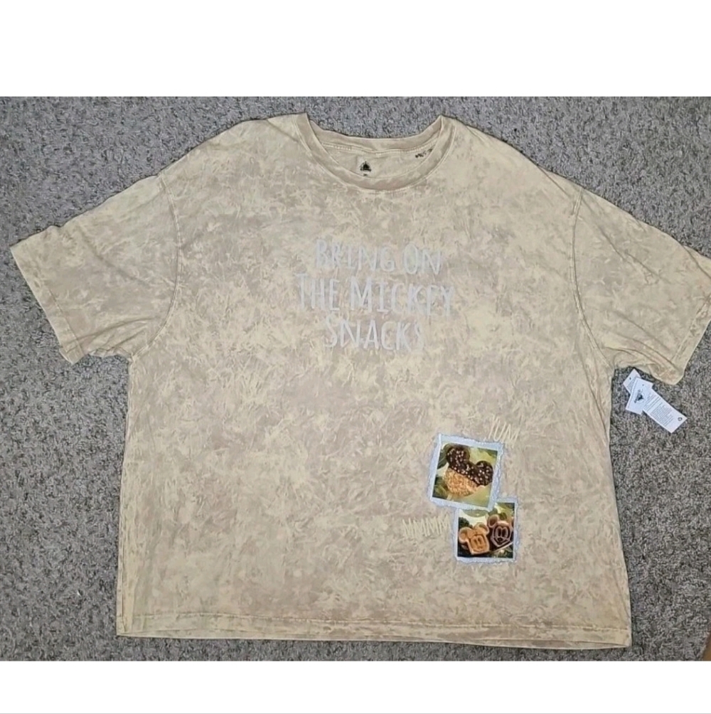 NEW Disney Parks XXL TShirt Bring On The Mickey Snacks Treats Food Yum 2XL NWT